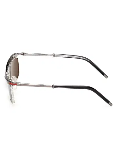 Christian Louboutin Women's Hot Chick 55MM Rectangular Sunglasses - Silver Black | Thumbnail 3