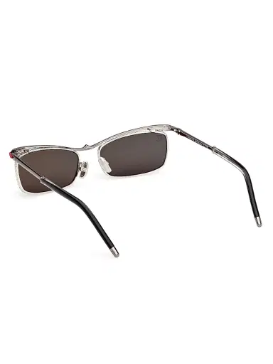 Christian Louboutin Women's Hot Chick 55MM Rectangular Sunglasses - Silver Black | Thumbnail 4