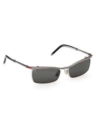 Christian Louboutin Women's Hot Chick 55MM Rectangular Sunglasses - Silver Black | Thumbnail 8