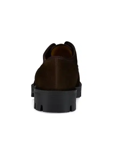Christian Louboutin Men's Alpha Lion Suede Oxford Shoes - Cafe - Size 12.5 | Thumbnail 3