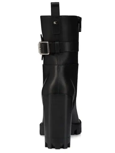 Christian Louboutin Women's Dianouchette 100MM Leather Lug Booties - Black - Size 12 | Thumbnail 4