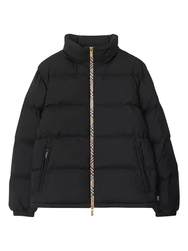 Burberry Men's Check Down Puffer Jacket - Black - Size XXL | Thumbnail 1 Burberry Men's Check Down Puffer Jacket - Black - Size XXL | Thumbnail 1