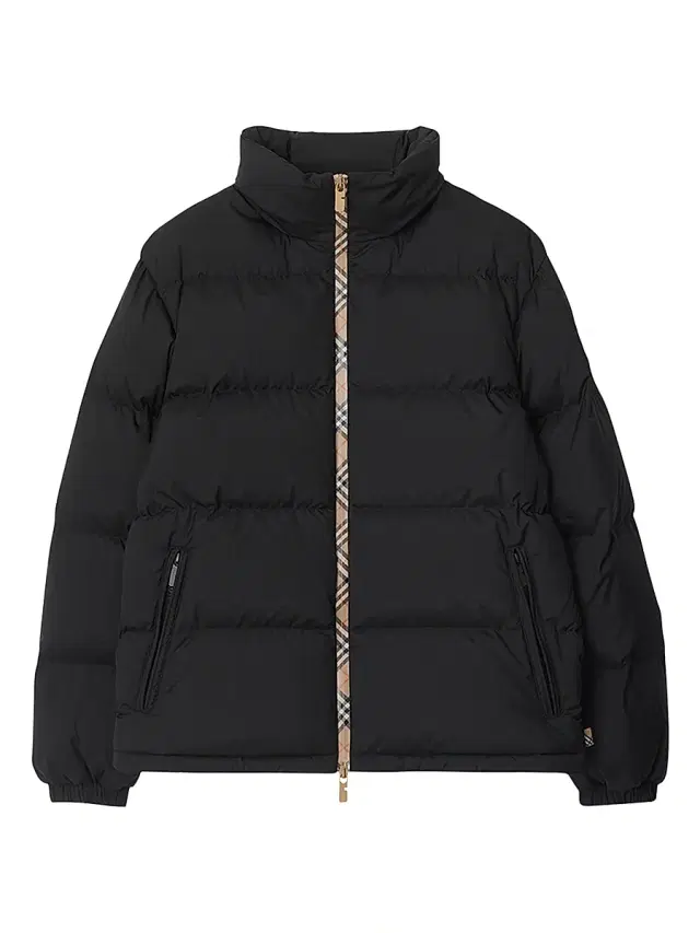 Burberry Men's Check Down Puffer Jacket - Black
