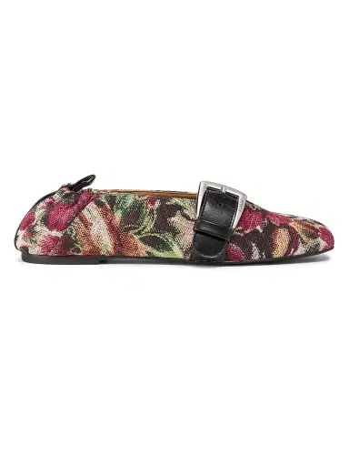 Ganni Women's Butterfly Tapestry Mary Jane Flats | Thumbnail 1 Ganni Women's Butterfly Tapestry Mary Jane Flats | Thumbnail 1