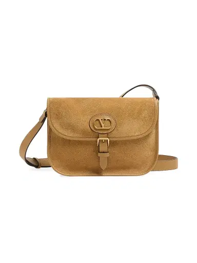Valentino Men's Antibes Suede Shoulder Bag | Thumbnail 1 Valentino Men's Antibes Suede Shoulder Bag | Thumbnail 1