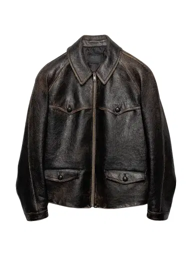 Prada Women's Leather Jacket - Black | Thumbnail 1 Prada Women's Leather Jacket - Black | Thumbnail 1