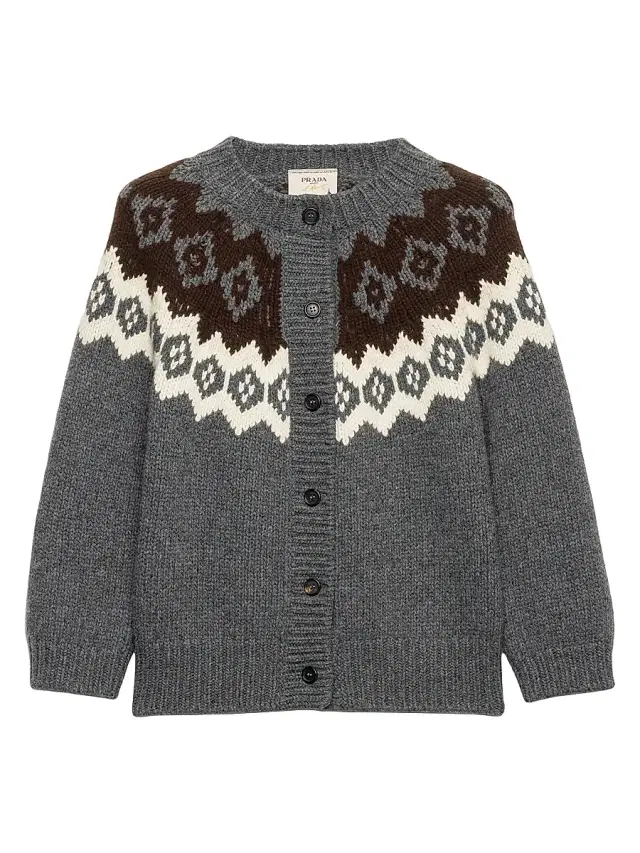 Women's Wool and Cashmere Cardigan - Grey