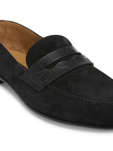 Dolce & Gabbana Men's Alligator-Embossed Leather Penny Loafers - Nero | Thumbnail 6 Dolce & Gabbana Men's Alligator-Embossed Leather Penny Loafers - Nero | Thumbnail 6