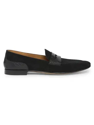 Dolce & Gabbana Men's Alligator-Embossed Leather Penny Loafers - Nero | Thumbnail 1 Dolce & Gabbana Men's Alligator-Embossed Leather Penny Loafers - Nero | Thumbnail 1