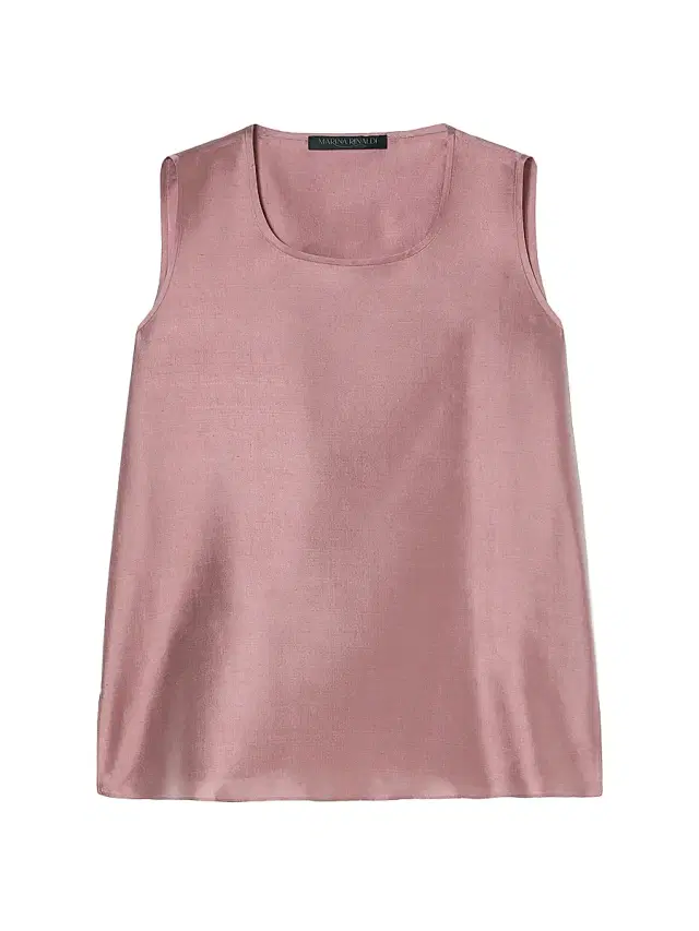 Women's Light Shantung Silk Top - Pink