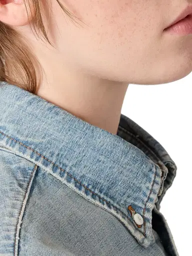 Miu Miu Women's Chambray Shirt - Blue - Size 6 | Thumbnail 6