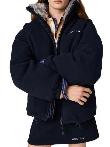 Miu Miu Women's Fleece Down Jacket | Thumbnail 2