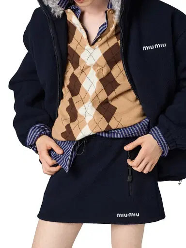 Miu Miu Women's Fleece Down Jacket | Thumbnail 4