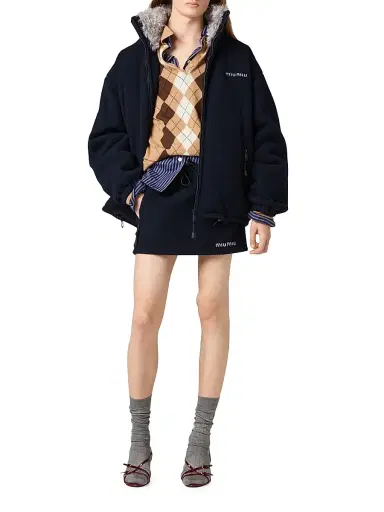 Miu Miu Women's Fleece Down Jacket | Thumbnail 6