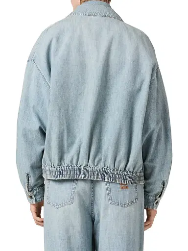 Miu Miu Women's Chambray Blouson Jacket - Blue - Size 8 | Thumbnail 3 Miu Miu Women's Chambray Blouson Jacket - Blue - Size 8 | Thumbnail 3