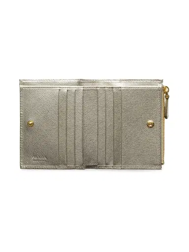 Prada Women's Small Saffiano Leather Wallet - Gold Assorted | Thumbnail 2 Prada Women's Small Saffiano Leather Wallet - Gold Assorted | Thumbnail 2