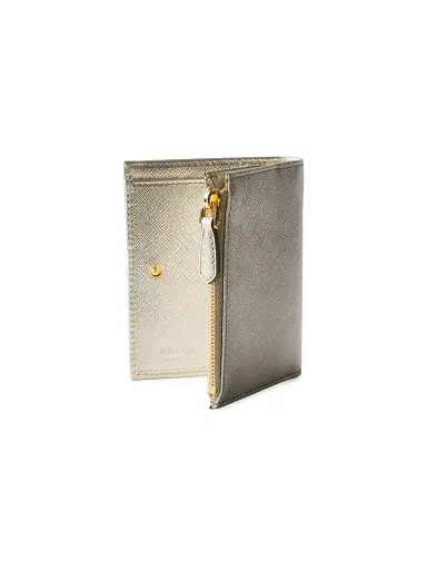 Prada Women's Small Saffiano Leather Wallet - Gold Assorted | Thumbnail 4 Prada Women's Small Saffiano Leather Wallet - Gold Assorted | Thumbnail 4