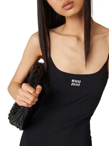 Miu Miu Women's Stretch Jersey Dress - Black - Size 6 | Thumbnail 4 Miu Miu Women's Stretch Jersey Dress - Black - Size 6 | Thumbnail 4