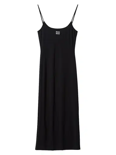 Miu Miu Women's Stretch Jersey Dress - Black - Size 6 | Thumbnail 1 Miu Miu Women's Stretch Jersey Dress - Black - Size 6 | Thumbnail 1