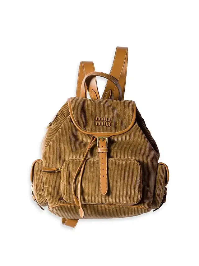 Women's Corduroy Backpack - Brown