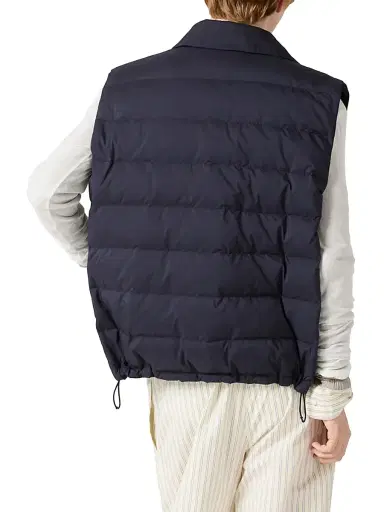Miu Miu Women's Technical Pongé Down Vest - Blue - Size 4 | Thumbnail 4 Miu Miu Women's Technical Pongé Down Vest - Blue - Size 4 | Thumbnail 4