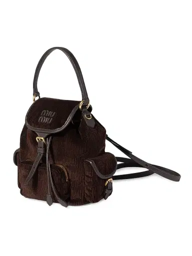 Miu Miu Women's Corduroy Backpack | Thumbnail 2 Miu Miu Women's Corduroy Backpack | Thumbnail 2