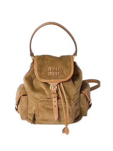 Miu Miu Women's Corduroy Backpack | Thumbnail 6 Miu Miu Women's Corduroy Backpack | Thumbnail 6