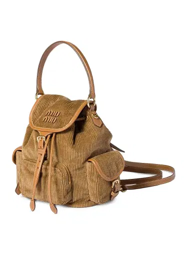 Miu Miu Women's Corduroy Backpack | Thumbnail 9 Miu Miu Women's Corduroy Backpack | Thumbnail 9