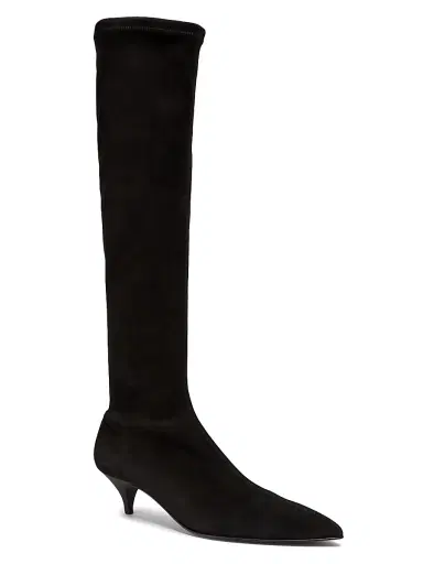 A Emery Women's Oscar Suede Kitten-Heel Boots - Black Suede - Size 11 | Thumbnail 2