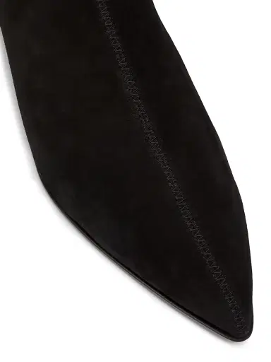 A Emery Women's Oscar Suede Kitten-Heel Boots - Black Suede - Size 11 | Thumbnail 4