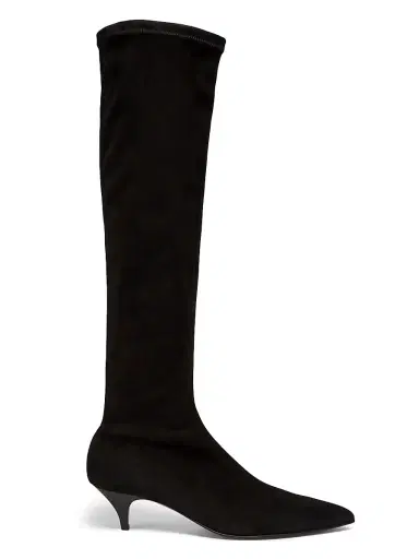 A Emery Women's Oscar Suede Kitten-Heel Boots - Black Suede - Size 11 | Thumbnail 1