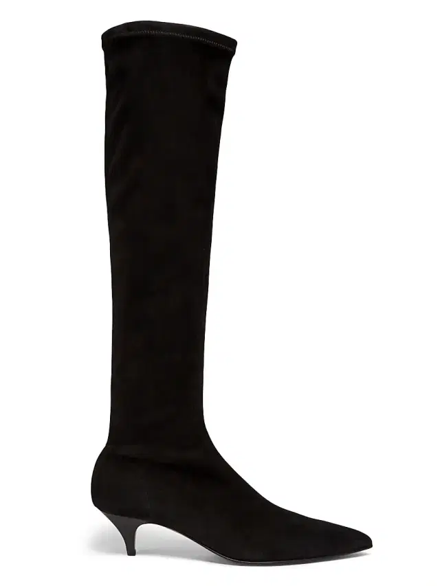 A.Emery Women's Oscar Suede Kitten-Heel Boots - Black Suede