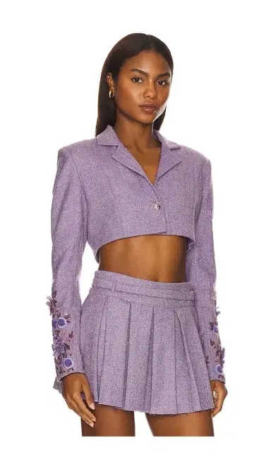 LA FUORI Georgiana Tweed Mini Jacket | Thumbnail 2