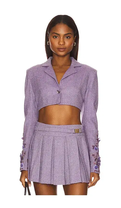 LA FUORI Georgiana Tweed Mini Jacket