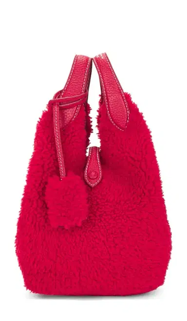 Polo Ralph Lauren Shearling & Pebble Leather Crossbody Tote Small | Thumbnail 1