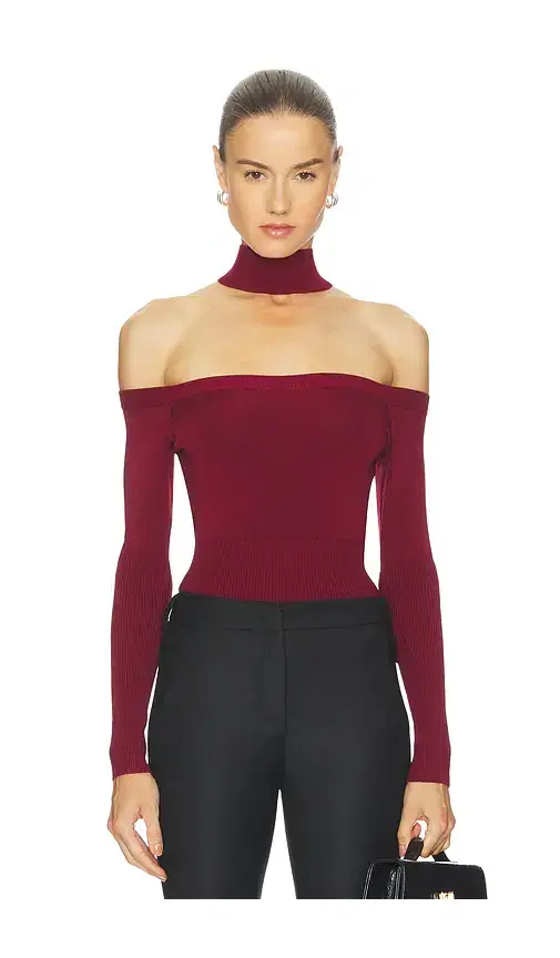 Lila Cold Shoulder Top
