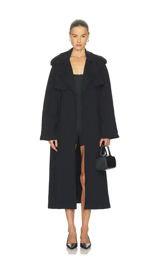 Boyfriend Fleece Trench Coat