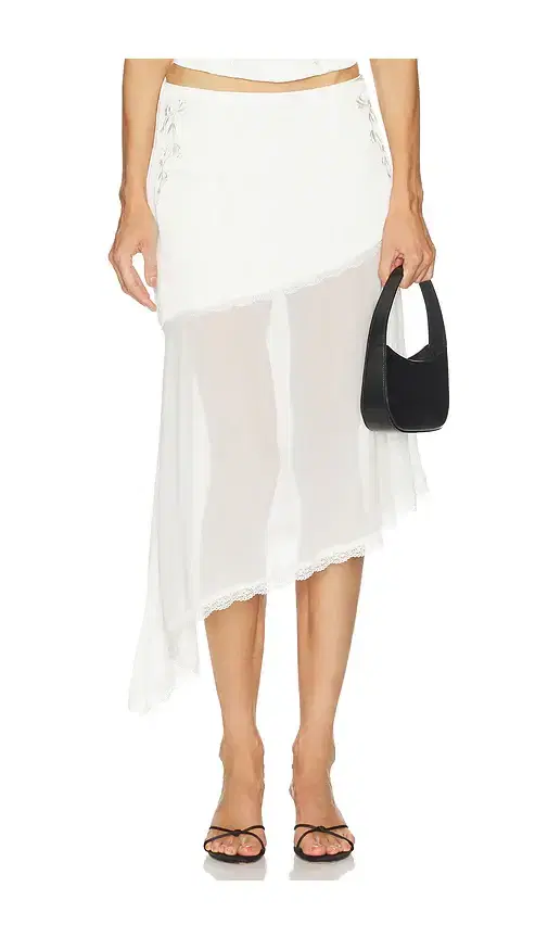 Emberly Midi Flounce Skirt