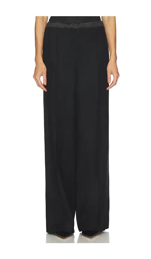 Vince Mid Rise Satin Combo Pull On Pant
