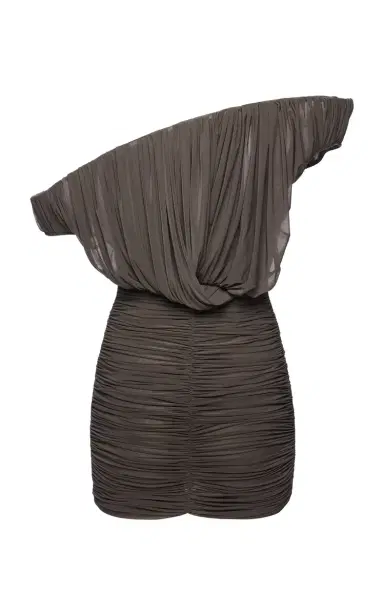 Magda Butrym Asymmetric Ruched Jersey Mini Dress | Thumbnail 5