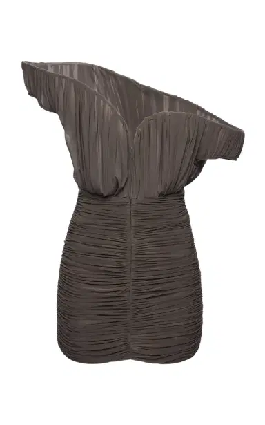 Magda Butrym Asymmetric Ruched Jersey Mini Dress | Thumbnail 1
