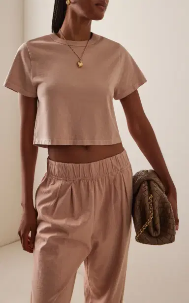 Les Tien Daria Cropped Cotton T-Shirt | Thumbnail 2 Les Tien Daria Cropped Cotton T-Shirt | Thumbnail 2