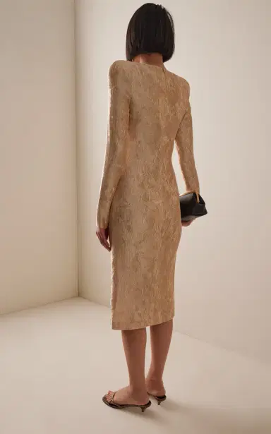 Magda Butrym Crushed Velvet Midi Dress | Thumbnail 4