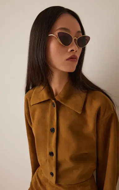 Loewe Shooting Star Cat-Eye Metal Sunglasses | Thumbnail 2