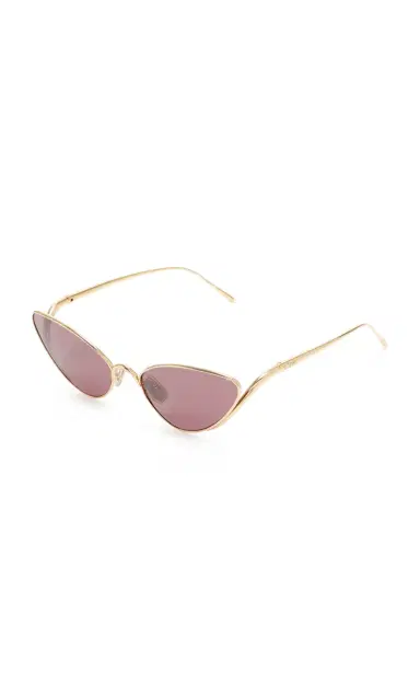 Loewe Shooting Star Cat-Eye Metal Sunglasses | Thumbnail 3