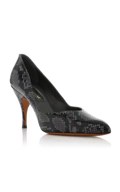 Miu Miu Python-Effect Leather Pumps | Thumbnail 4