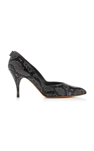 Miu Miu Python-Effect Leather Pumps | Thumbnail 6