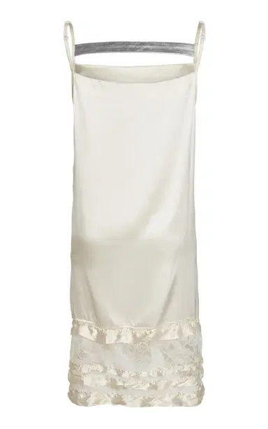 Niccolò Pasqualetti Boudoir Lace-Trimmed Silk Satin Mini Slip Dress | Thumbnail 3 Niccolò Pasqualetti Boudoir Lace-Trimmed Silk Satin Mini Slip Dress | Thumbnail 3