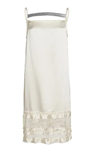 Niccolò Pasqualetti Boudoir Lace-Trimmed Silk Satin Mini Slip Dress | Thumbnail 5 Niccolò Pasqualetti Boudoir Lace-Trimmed Silk Satin Mini Slip Dress | Thumbnail 5