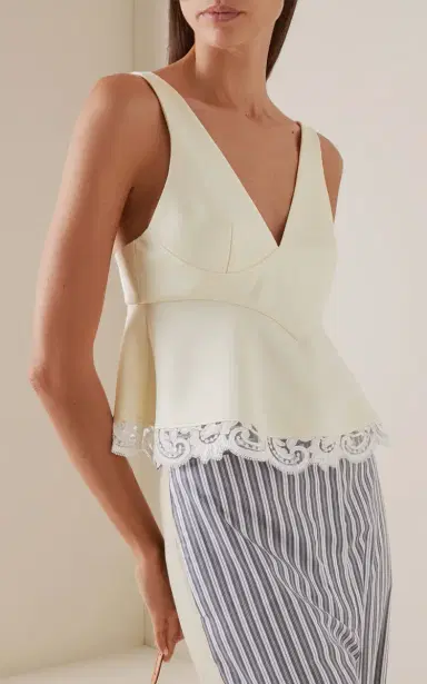 Stella McCartney Lace-Trimmed Satin Bustier Top | Thumbnail 3 Stella McCartney Lace-Trimmed Satin Bustier Top | Thumbnail 3